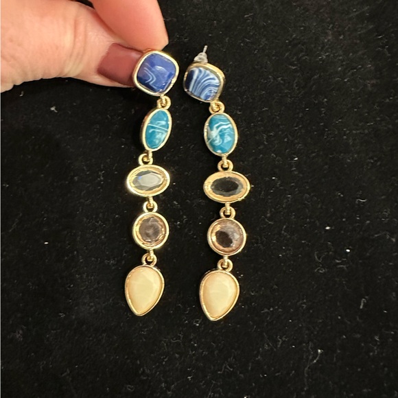 Nordstrom Mixed Stone Linear Drop Earrings - Picture 4 of 6